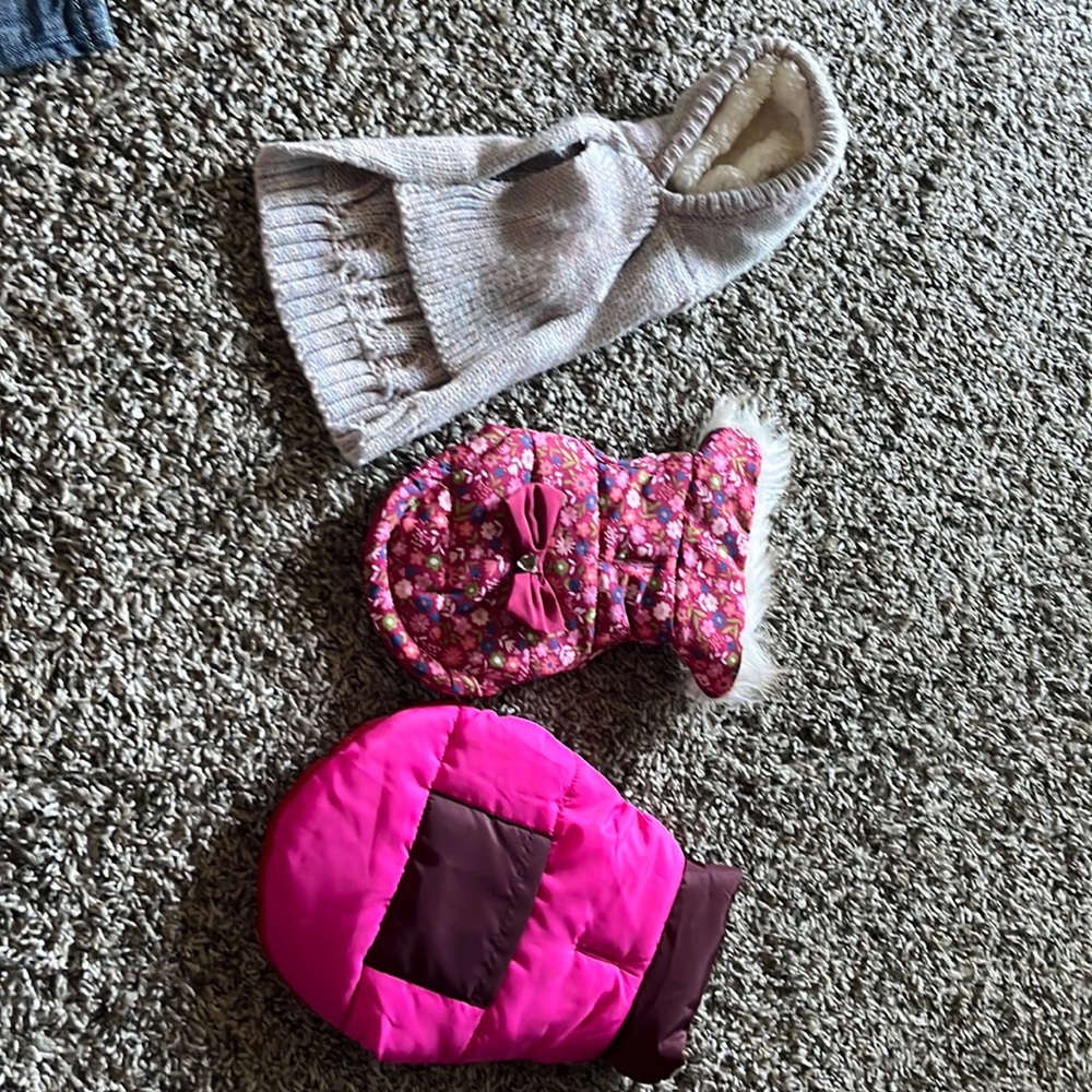Size small doggie jackets